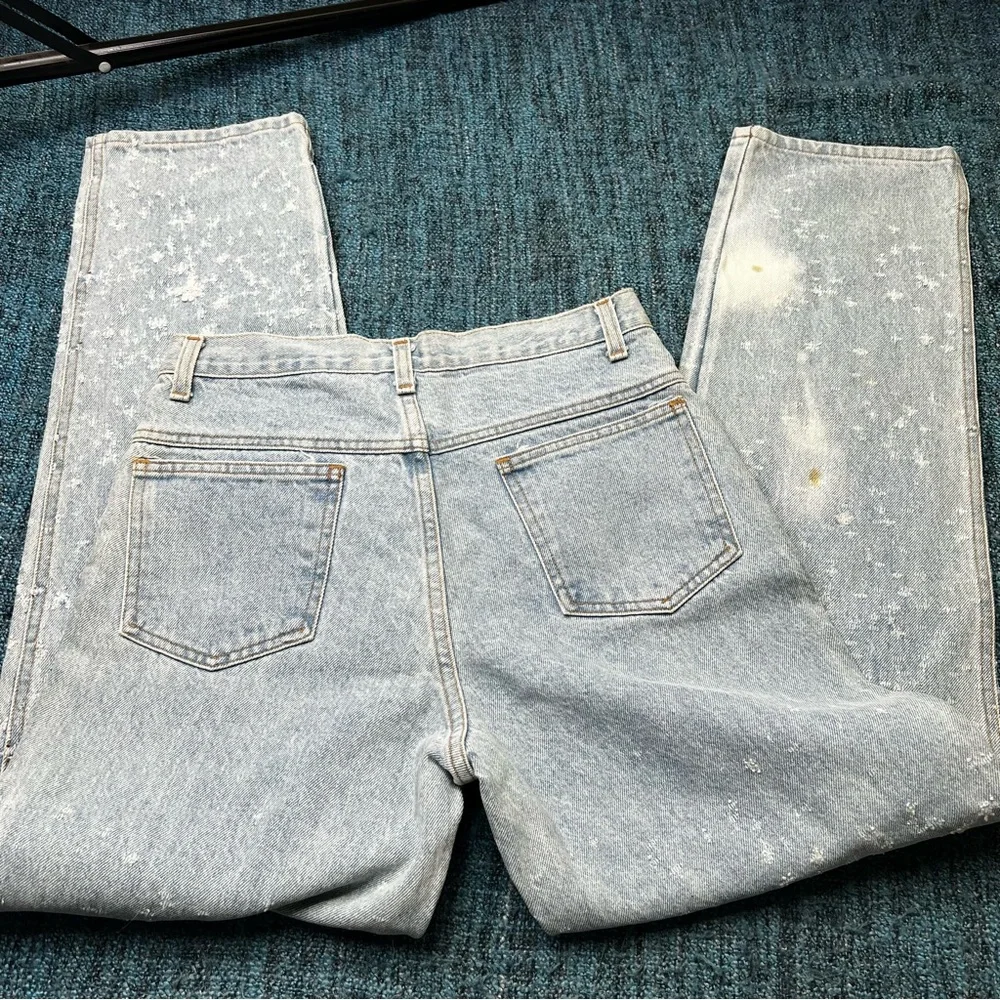 Vintage Jensen Smith Shotgun Wash Distressed Light Wash Jeans Size 29 Deadstock